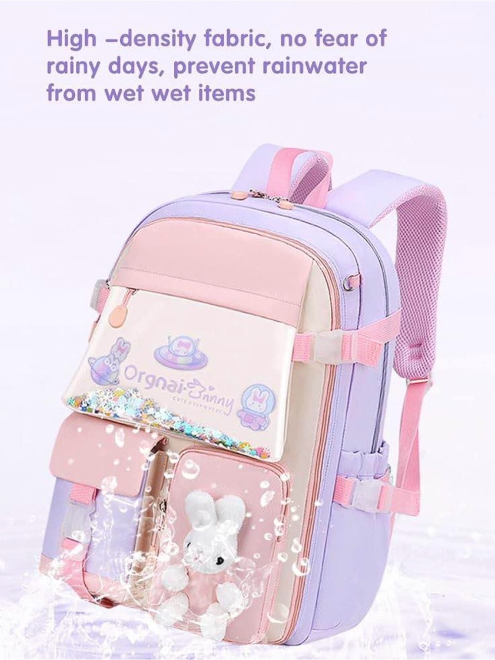 Pastel Pink & Lavender Cute Girls Backpack -